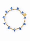 Hope Stretch Bracelet in Blue Glass