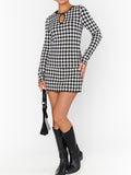 Tippi Skirt in Houndstooth Knit