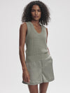 Ferns Open Knit Tank in Shadow