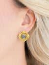 Mixed Metal Cameo Studs