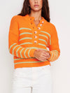 Amira Sweater in Orange & Mint