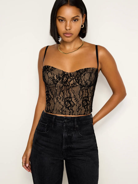 Lace Bustier in Black