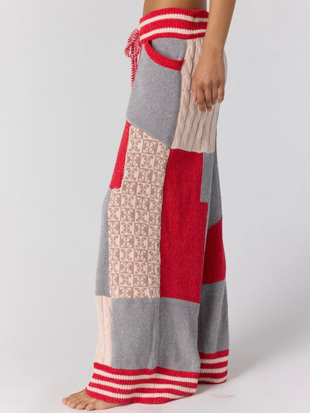 Snow Much Fun Lounge Pant in Patchwork Combo