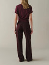 The Big Easy Wide Leg Pant in Garnet