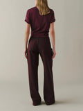 The Big Easy Wide Leg Pant in Garnet