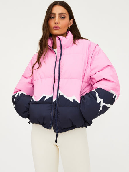 Kris Convertible Puffer in Snowy Peaks