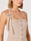 Cithara Top in Tan Checker