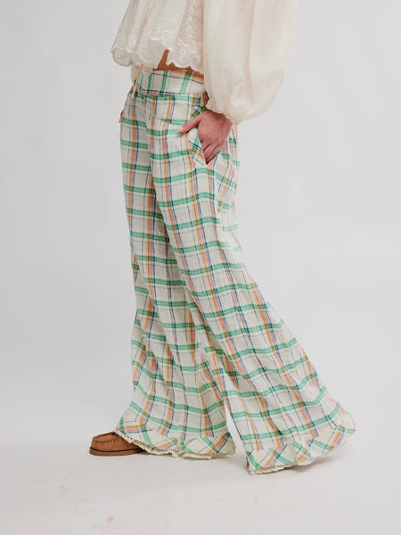 Hour Glass Wide Leg Pant in Ivory Combo