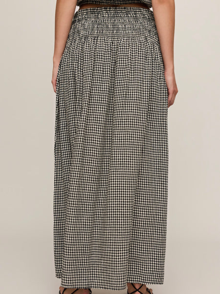 Brooke Gingham Skirt in Black