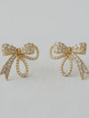 Pearl & CZ Bowknot Studs