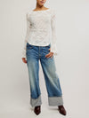 Lace Layering Long Sleeve in Sugar Swizzle
