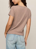 Junie Slub Tee Shirt in Heather Ash