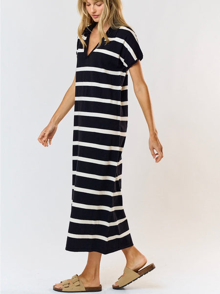 Stripes Never Hurt Anybody Maxi in Black