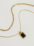 Mare Square Pendant Stack Necklace