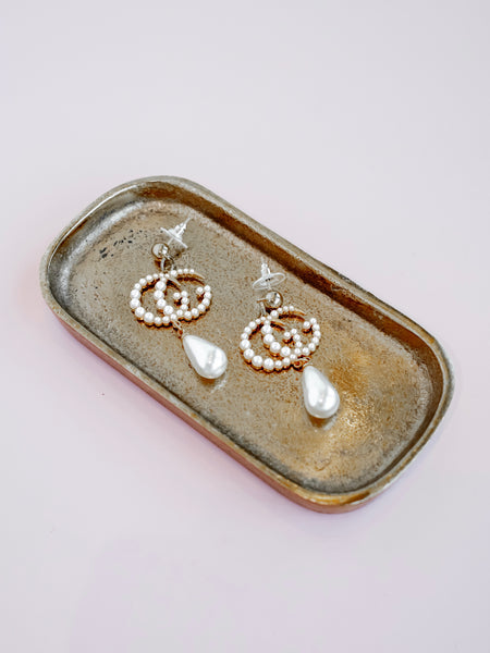 Repurposed Pearl Drop Earrings