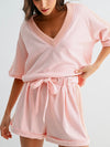 Tried & Trimmed Short Set in Pink