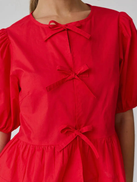 About To Bow Blouse in Red