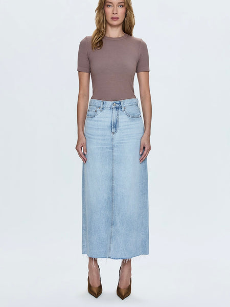 Raye Denim Skirt in Jardin