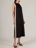 Adelaide Contrast Stripe Jumpsuit in Black