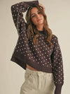 It's Giving Thanks Sweater in Brown