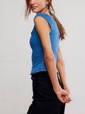 Marilyn Denim Corset in Skylight
