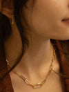 Paperclip Chain Carabiner Necklace