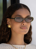 Mimi Oval Sunnies in Olive