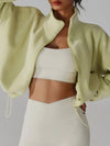 Put It In Reverse Cropped Jacket in Lime