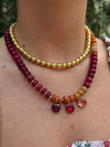 Felix Beaded Necklace in Maroon