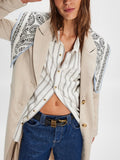 Carmen Knitted Triangle in Angel White