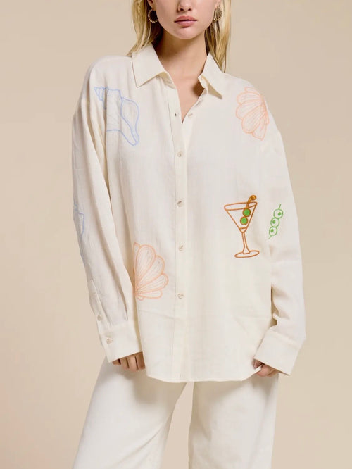 The Saint Tropez Social Shirt in White