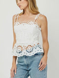 Last Resort Eyelet Tank in White