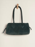 Sierra Suede Shoulder Bag in Emerald