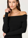 Lidia Off The Shoulder Dress in Black