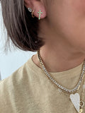 Faith Cross Earrings in Emerald