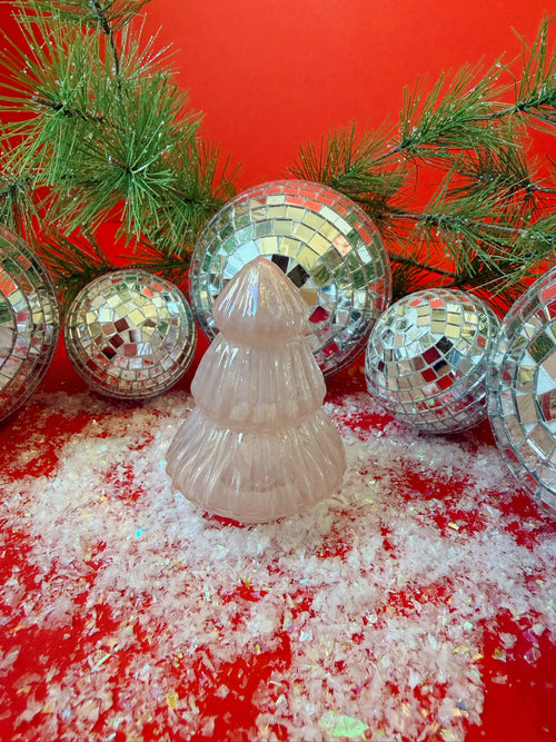 Mini Mercury Glass Tree in Light Blush