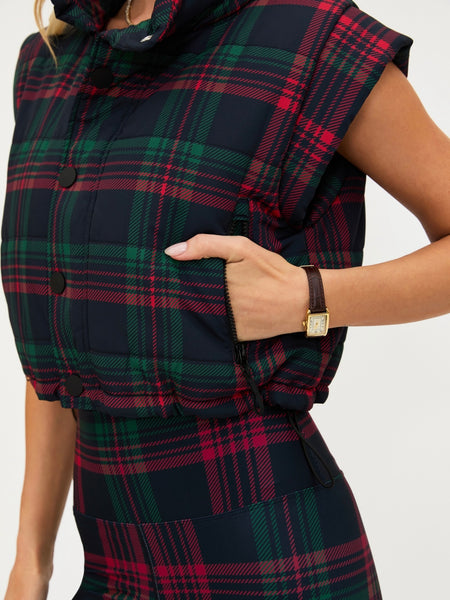 Canyon Puffer Vest in Ribbon Plaid