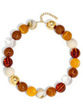 Fall Feels Beaded Necklace in Coffee