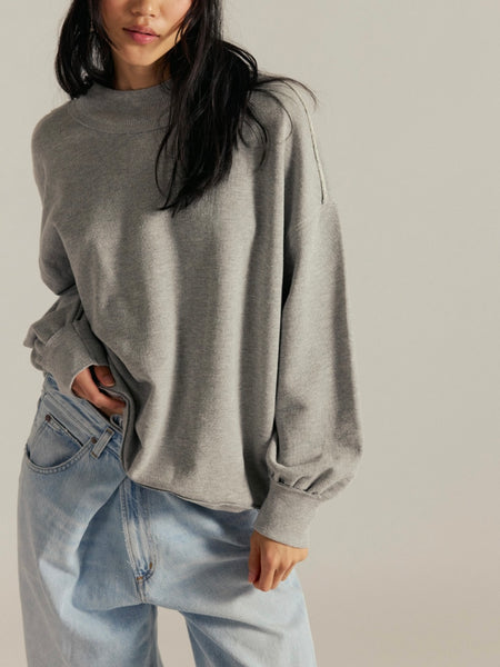 WTF Perfect Oversized Tee in Heather Grey