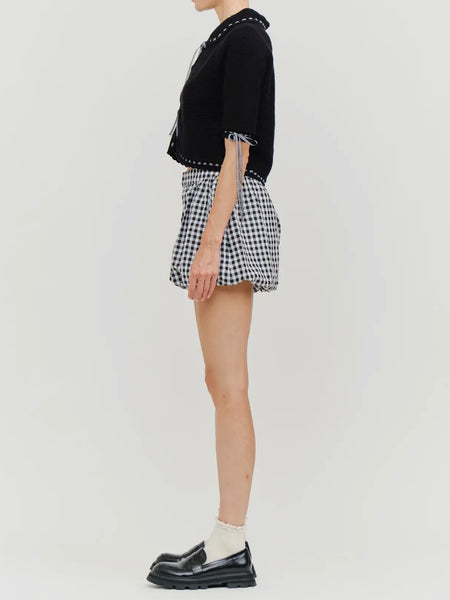 All The Right Ribbons Knit Top in Black