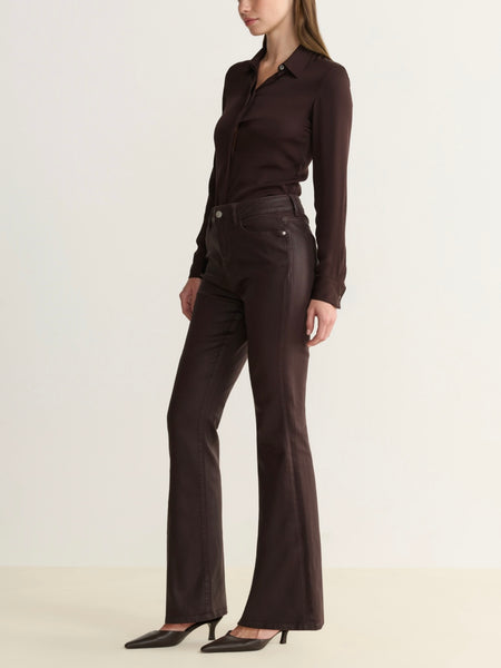 NAO Coated Bootcut in Coated Americano