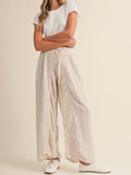 Seal The Deal Stripe Pants in Taupe