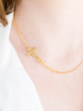 Side Cross Dainty Necklace
