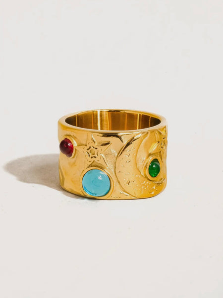 Thierry Vintage Stone Ring in Multi