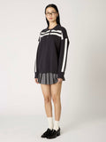 Rivka Sweater in Charcoal Stripe