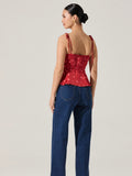 Selina Top in Red Polka Dot