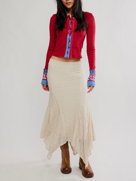 WTF Noa Cardi in Crimson Combo