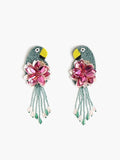 Retro Parrot Beaded Earrings
