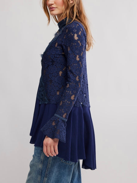 First Crush Lace Tunic in Deeper Iris