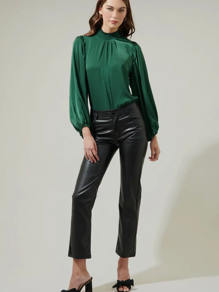 High Society Blouse in Emerald